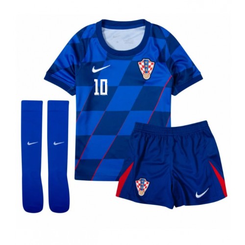 Hrvatska Luka Modric #10 Gostujuci Dres za Dječji EP 2024 Kratak Rukavima (+ kratke hlače)